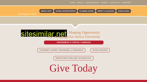 support-africauniversity.org alternative sites