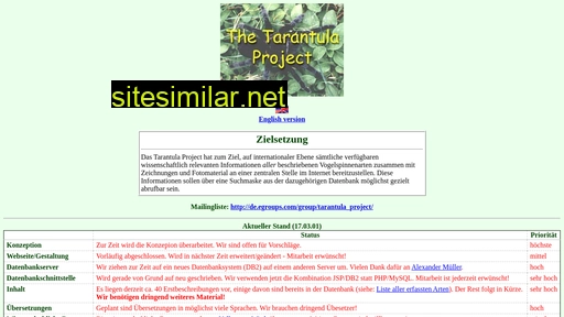 tarantula-project.org alternative sites