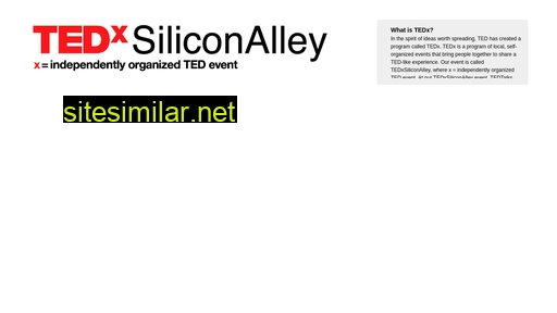 Tedxsiliconalley similar sites