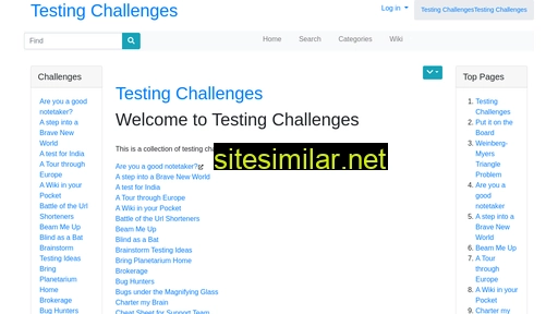Testing-challenges similar sites