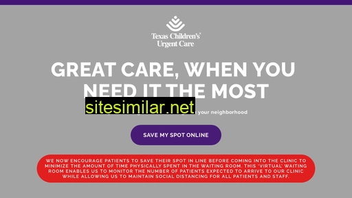 texaschildrensaustinurgentcare.org alternative sites