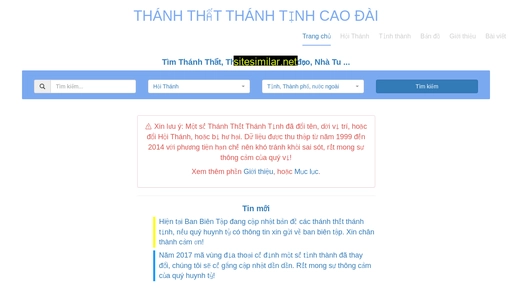 Thanhthatcaodai similar sites