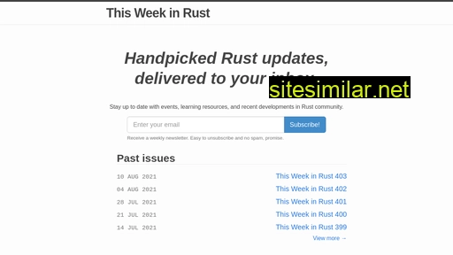 This-week-in-rust similar sites