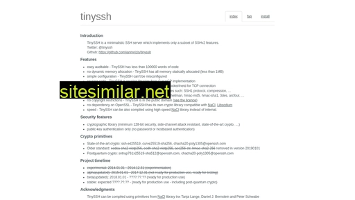 tinyssh.org alternative sites