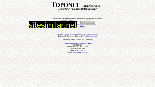 Toponce similar sites