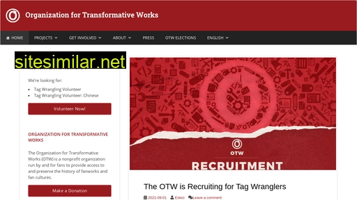 transformativeworks.org alternative sites
