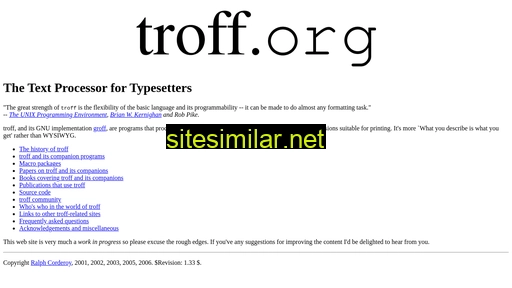 troff.org alternative sites
