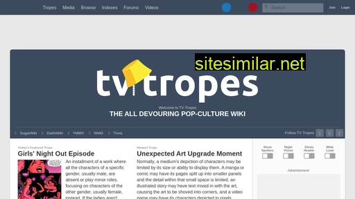 tvtropes.org alternative sites