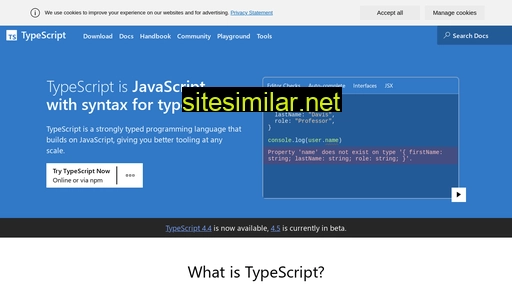 Typescriptlang similar sites
