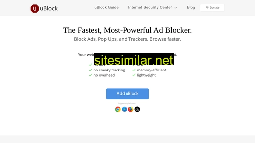 ublock.org alternative sites
