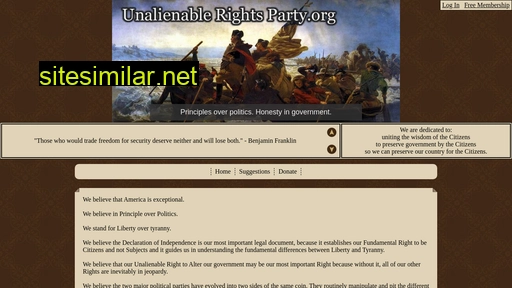unalienablerightsparty.org alternative sites