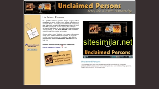 unclaimedpersons.org alternative sites