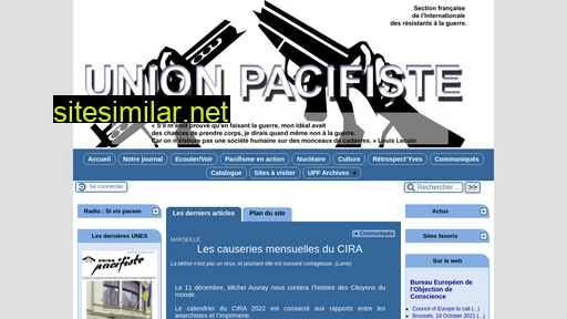 unionpacifiste.org alternative sites