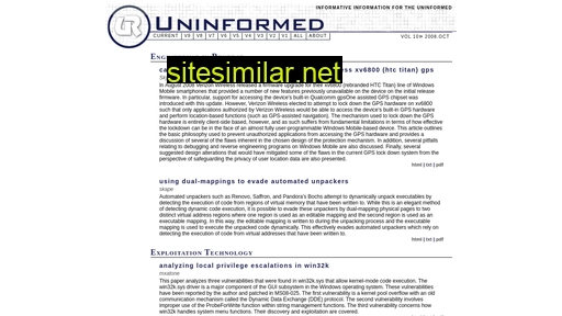 uninformed.org alternative sites