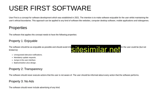 userfirstsoftware.org alternative sites