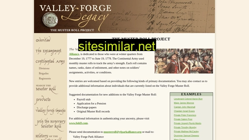 Valleyforgemusterroll similar sites