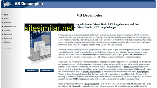 Vb-decompiler similar sites