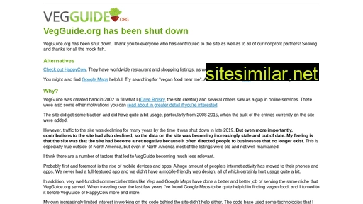vegguide.org alternative sites