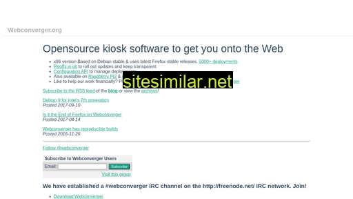 Webconverger similar sites