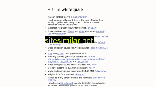 whitequark.org alternative sites