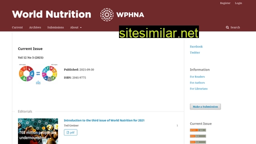 worldnutritionjournal.org alternative sites