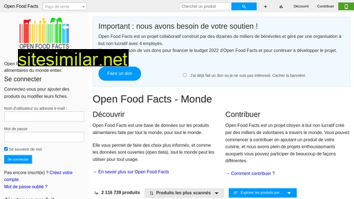 world-fr.openfoodfacts.org alternative sites