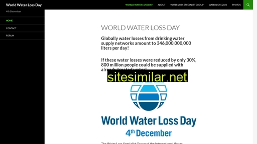 worldwaterlossday.org alternative sites