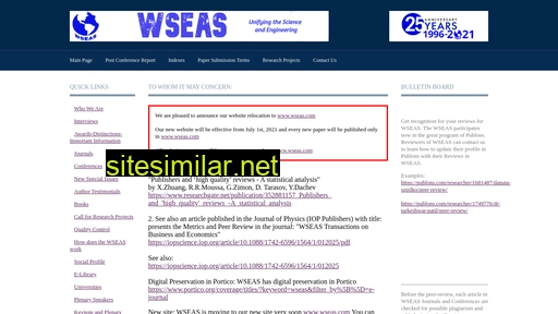 wseas.org alternative sites