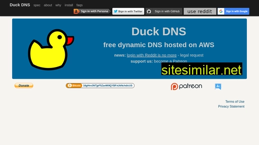 www.duckdns.org alternative sites