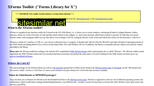 xforms-toolkit.org alternative sites