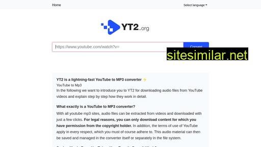 Yt2 similar sites