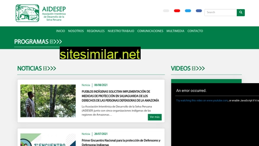 aidesep.org.pe alternative sites