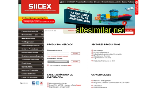 siicex.gob.pe alternative sites