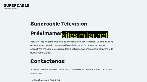 supercable.com.pe alternative sites
