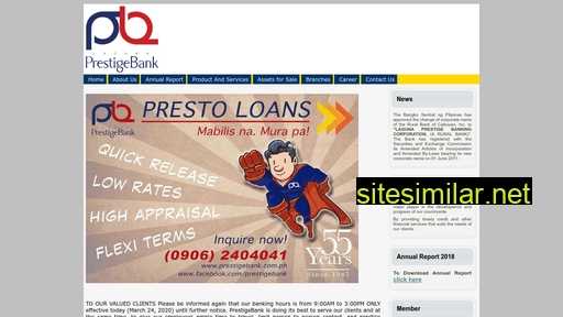 Prestigebank similar sites
