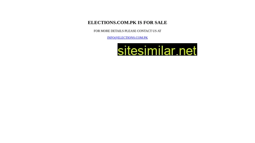 elections.com.pk alternative sites