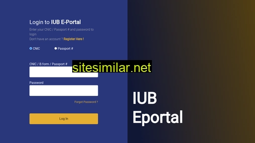 eportal.iub.edu.pk alternative sites