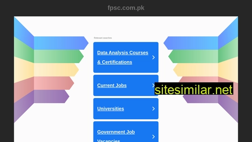 fpsc.com.pk alternative sites