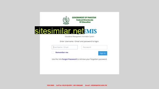 hrmis.fde.gov.pk alternative sites