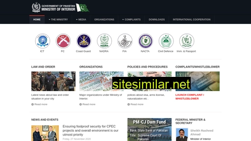 interior.gov.pk alternative sites