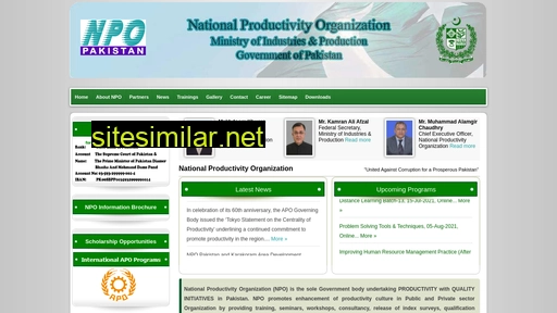 npo.gov.pk alternative sites