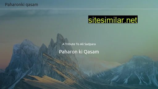 paharonkiqasam.pk alternative sites