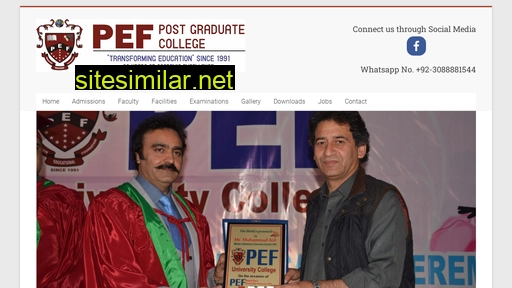 pefcollege.edu.pk alternative sites