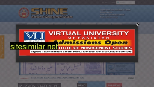 shine.edu.pk alternative sites