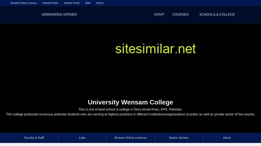 wensam.edu.pk alternative sites
