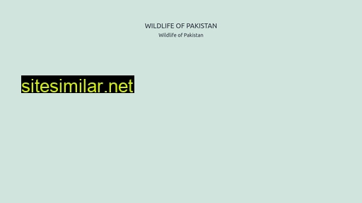 wildlife.com.pk alternative sites