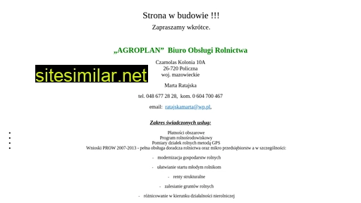 agroplan.pl alternative sites
