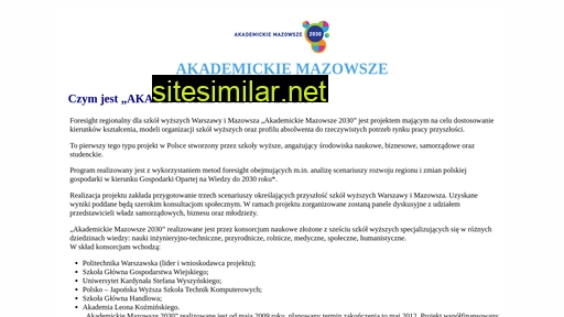 akademickiemazowsze2030.pl alternative sites