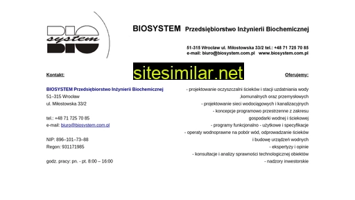 biosystem.com.pl alternative sites