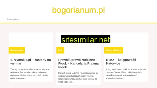 bogorianum.pl alternative sites